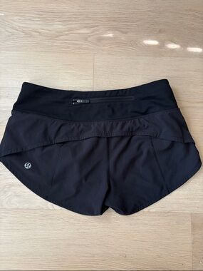 Lululemon Black Speed Up Short 2.5” size 2